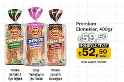 Uno Premium Çavdarlı ve Karabuğdaylı Ekmek 400 gr