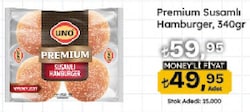 Uno Hamburger Susamlı Büyük Ekmek 4'lü 340 gr