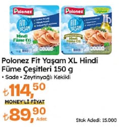 Polonez 150 gr XL Fit Yaşam Hindi Füme