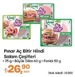 Pınar Aç Bitir 75 gr Hindi Salam