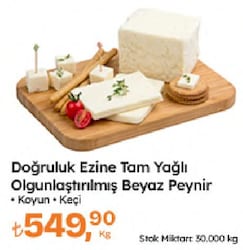 Doğruluk Ezine Tam Yağlı Olgunlaştırılmış Beyaz Peynir Koyun/Keçi kg