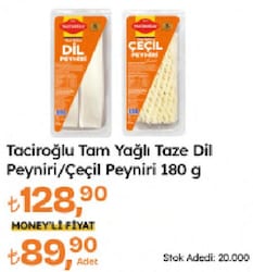 Taciroğlu Tam Yağlı Dil Peyniri 180 gr