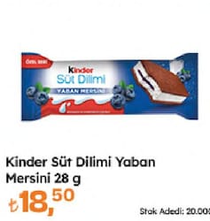 Kinder Yabanmersini Süt Dilimi 28 gr