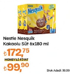 Nesquik Kakaolu Süt 180 ml 6'lı