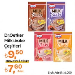 Dr.Oetker Milkshake Çeşitleri
