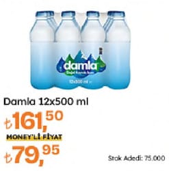 Damla 500 ml 12'li Aç-İç Su Paketi