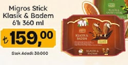 Migros Stick Mini Klasik & Bademli Dondurma 6'lı