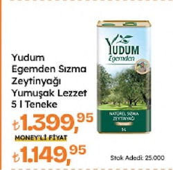 Yudum Egemden Yumuşak Lezzet Natürel Sızma Zeytinyağı 5 lt