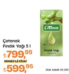 Çotanak Fındık Yağı 5 lt