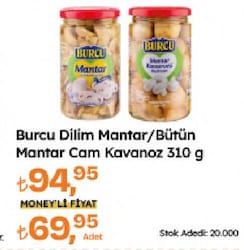 Burcu 310 gr Konserve Dilim Mantar