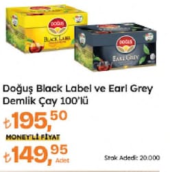 Doğuş Black Label 3.2 gr 100'lü Demlik Poşet Çay