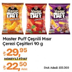 Master Nut Puff Acı Ketçap Aromalı Mısır Cipsi 90 gr