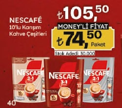 Nescafe 10'lu Karışım Kahve Çeşitleri 