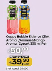 Cappy Bubble Ejder Meyvesi Çilek 330 ml