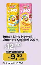 Tamek Limo Aromalı Limonata 200 ml