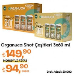 Organuca Shot Çeşitleri 3x60 ml