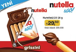 Nutella Go Kakaolu Fındık Kreması ve Grissini 28 gr