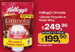 Kellogg's Granola Çikolata Parçacıklı Fındıklı 500 gr