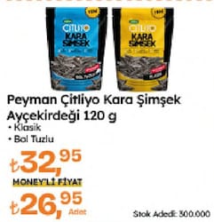 Peyman Çitliyo Kara Şimşek Klasik 120 gr Ay Çekirdeği