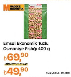 Emsal Tuzlu Osmaniye Fıstığı 400 gr