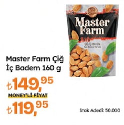 Master Farm Çiğ İç Badem 160 gr