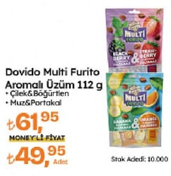 Dovido Multi Furito Böğürtlen ve Çilek Aromalı Kuru Üzüm 112 gr