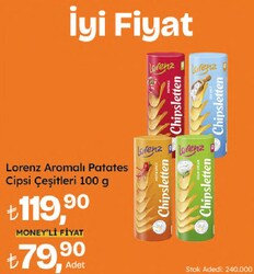 Lorenz Aromalı Patates Cipsi Çeşitleri 100 g