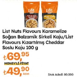 List Nuts Flavours Karamelize Soğan & Balzamik Sirkeli Kaju 100 gr