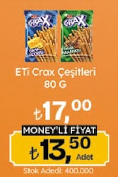 Eti Crax Baharatlı Çubuk Kraker 80 gr