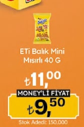 Eti Mısırlı 40 gr Balık Kraker