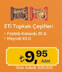 Eti Topkek Fındıklı Kakaolu Kek 35 gr