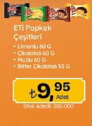 Eti Çikolatalı Popkek 60 gr
