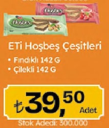 Eti Hoşbeş Fındık Kremalı Gofret 142 gr