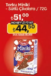 Torku Miniki Sütlü Krema Dolgulu Çikolata 72 gr