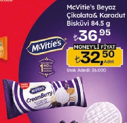McVitie's Beyaz Çikolata Karadut Bisküvi 84.5 g