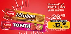 Kent Missbon 43 gr Tereyağlı Şeker