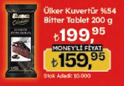 Ülker Kuvertür Bitter Çikolata 200 gr