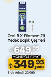 Oral-B Pro Cross Action X-Filament 2'li Diş Fırçası Başlığı