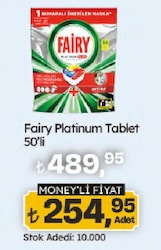 Fairy Platinum Plus Bulaşık Makinesi Tableti 50'li
