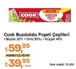 Cook Büyük Boy Buzdolabı Poşeti 20'li