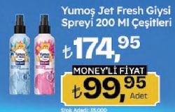 Yumoş Jet Fresh Giysi Spreyi 200 ml