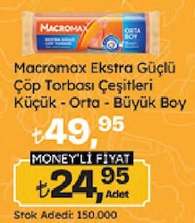 Macromax Ekstra Güçlü Çöp Torbası Çeşitleri 
