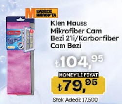 Klen Hauss Mikrofiber Cam Bezi 2'li