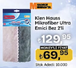 Klen Hauss Mikrofiber Ultra Emici Bez 2'li