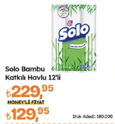 Solo Bambu Katkılı 12'li Kağıt Havlu