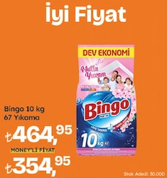 Bingo Matik Mutlu Yuvam Renkliler ve Beyazlar 10 kg Toz Deterjan