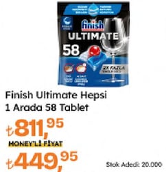 Finish Ultımate Hepsi 1 Arada 58 Tablet 748.2 gr