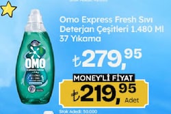 Omo Express Fresh Kötü Koku Karşıtı Beyazlar ve Renkliler için Sıvı Deterjan 1.48 lt