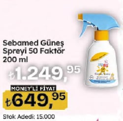 Sebamed Sun Care Çok Yönlü Koruyucu 200 ml 50 Faktör Sprey Bebek Güneş Kremi
