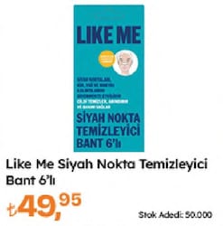 Like Me Siyah Nokta Temizleyici Bant 6'lı